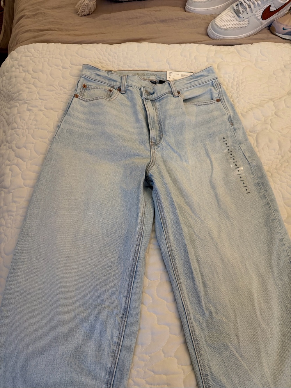 American Eagle Outfitters Light Blue Straight-Leg Jeans